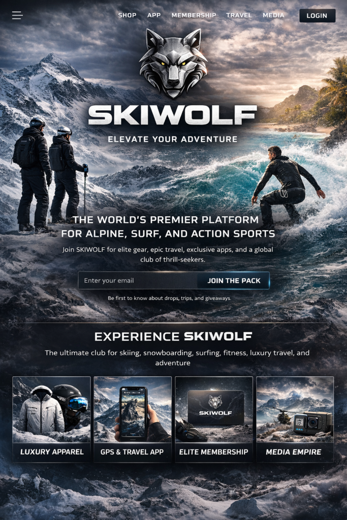 A Landing Page For Skiwolf A Premium Alpine And A 683x1024